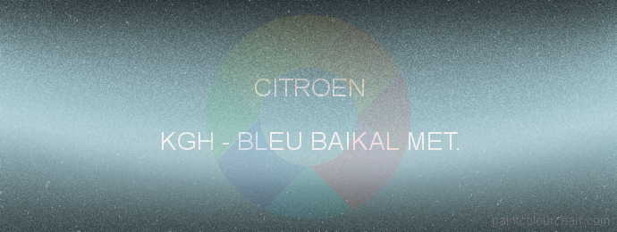 Citroen paint KGH Bleu Baikal Met.