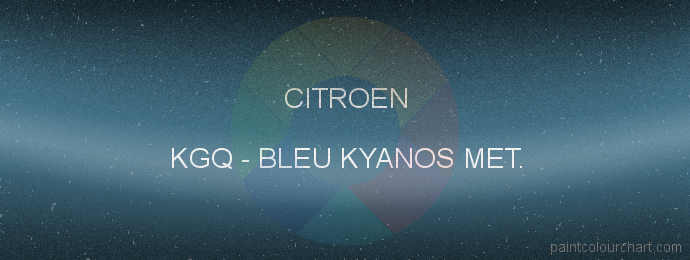 Citroen paint KGQ Bleu Kyanos Met.