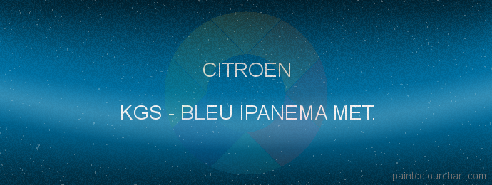 Citroen paint KGS Bleu Ipanema Met.