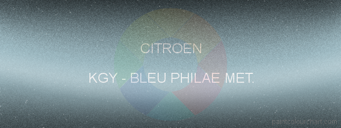 Citroen paint KGY Bleu Philae Met.