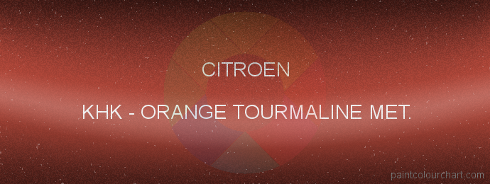 Citroen paint KHK Orange Tourmaline Met.