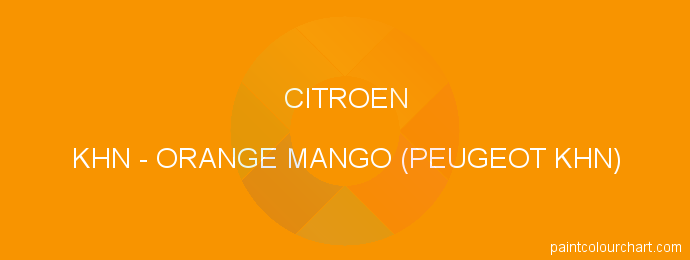 Citroen paint KHN Orange Mango (peugeot Khn)