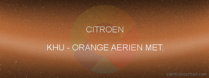 Citroen paint KHU Orange Aerien Met.