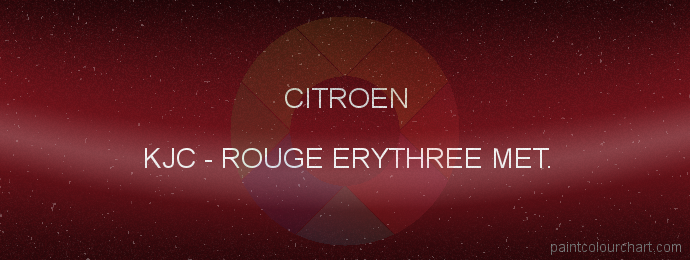 Citroen paint KJC Rouge Erythree Met.