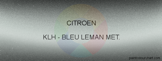 Citroen paint KLH Bleu Leman Met.