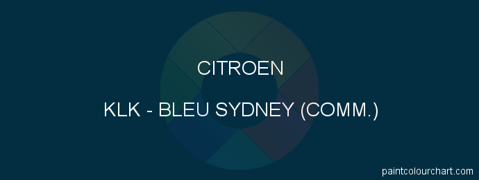 Citroen paint KLK Bleu Sydney (comm.)
