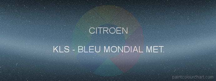 Citroen paint KLS Bleu Mondial Met.