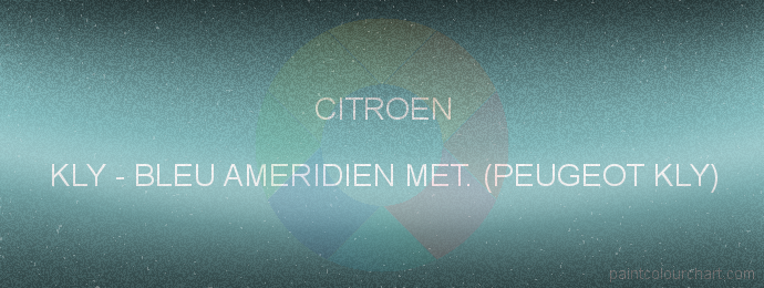 Citroen paint KLY Bleu Ameridien Met. (peugeot Kly)