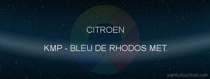 Citroen paint KMP Bleu De Rhodos Met.