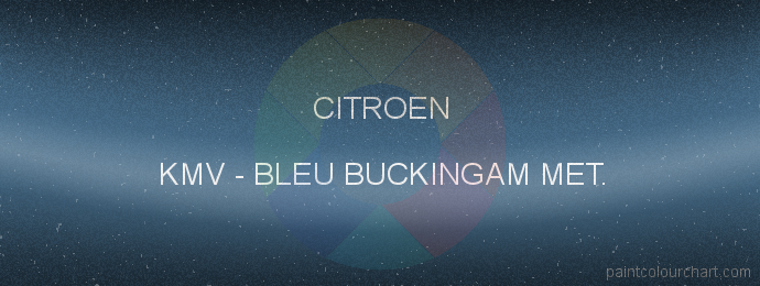 Citroen paint KMV Bleu Buckingam Met.
