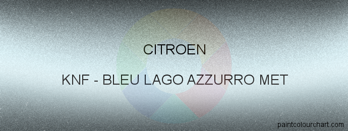 Citroen paint KNF Bleu Lago Azzurro Met