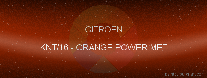 Citroen paint KNT/16 Orange Power Met.
