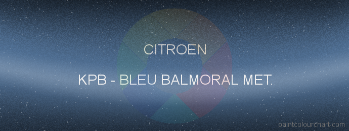 Citroen paint KPB Bleu Balmoral Met.