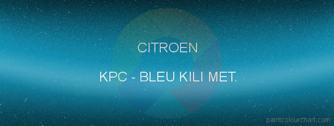 Citroen paint KPC Bleu Kili Met.