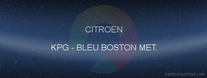 Citroen paint KPG Bleu Boston Met.
