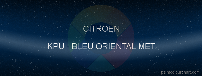 Citroen paint KPU Bleu Oriental Met.