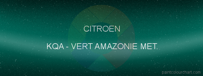 Citroen paint KQA Vert Amazonie Met.