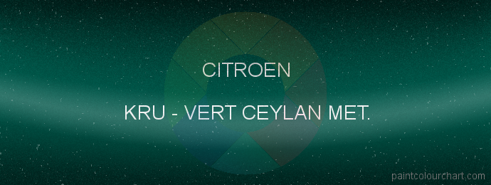 Citroen paint KRU Vert Ceylan Met.