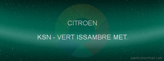 Citroen paint KSN Vert Issambre Met.