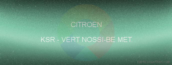 Citroen paint KSR Vert Nossi-be Met.