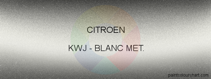 Citroen paint KWJ Blanc Met.