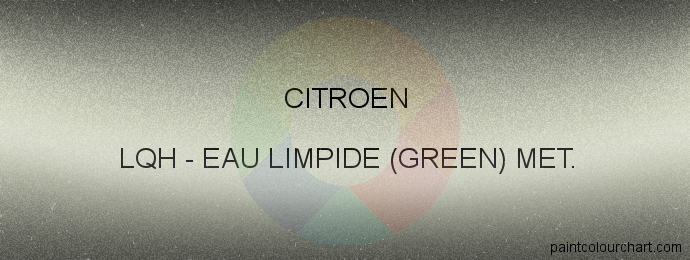 Citroen paint LQH Eau Limpide (green) Met.