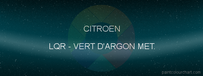 Citroen paint LQR Vert D'argon Met.