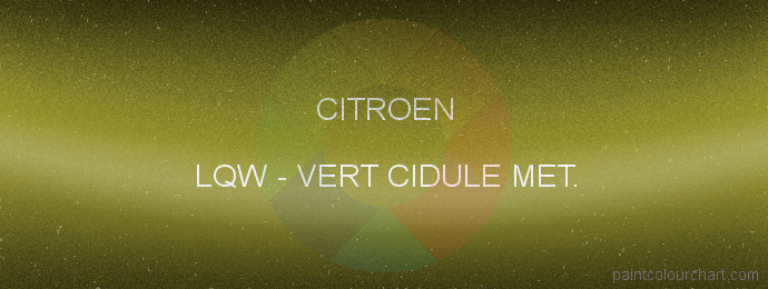 Citroen paint LQW Vert Cidule Met.