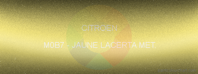 Citroen paint M0B7 Jaune Lacerta Met.