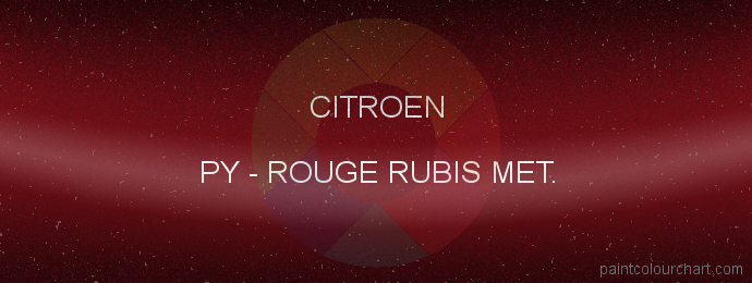 Citroen paint PY Rouge Rubis Met.