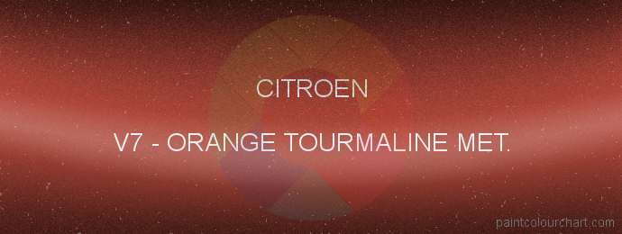 Citroen paint V7 Orange Tourmaline Met.