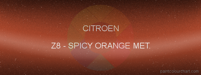 Citroen paint Z8 Spicy Orange Met.