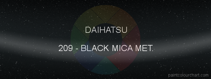 Daihatsu paint 209 Black Mica Met.