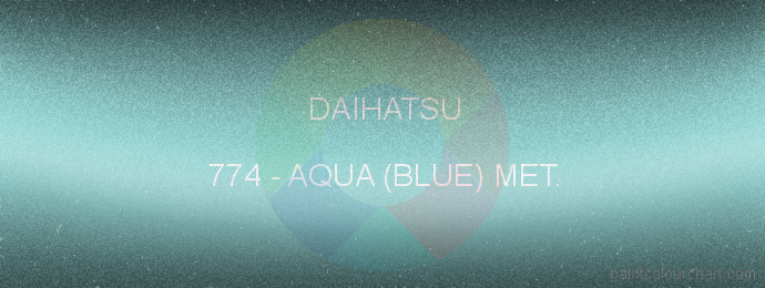 Daihatsu paint 774 Aqua (blue) Met.