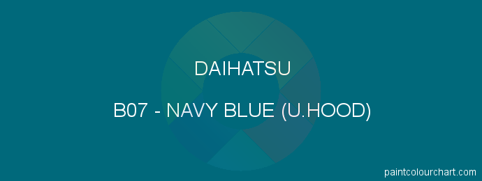Daihatsu paint B07 Navy Blue (u.hood)