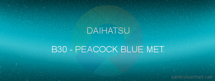 Daihatsu paint B30 Peacock Blue Met.