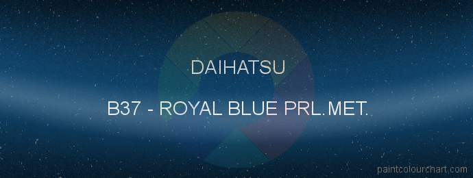 Daihatsu paint B37 Royal Blue Prl.met.