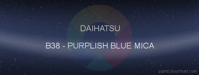 Daihatsu paint B38 Purplish Blue Mica