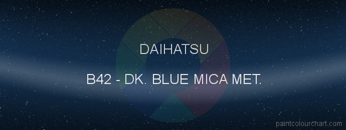 Daihatsu paint B42 Dk. Blue Mica Met.