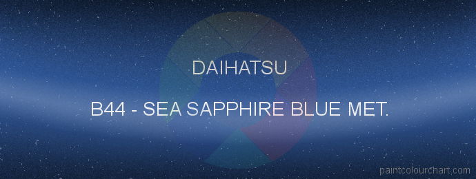 Daihatsu paint B44 Sea Sapphire Blue Met.