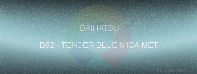 Daihatsu paint B52 Tender Blue Mica Met.