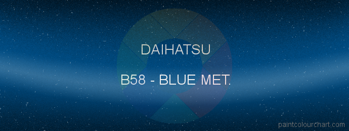Daihatsu paint B58 Blue Met.