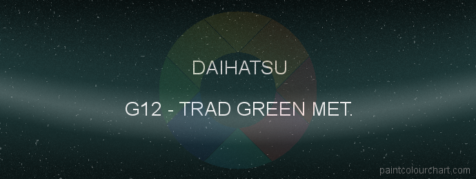 Daihatsu paint G12 Trad Green Met.