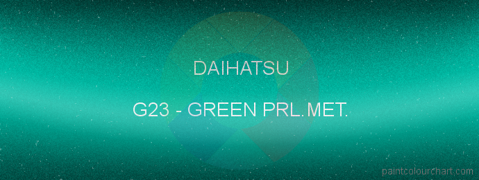 Daihatsu paint G23 Green Prl.met.