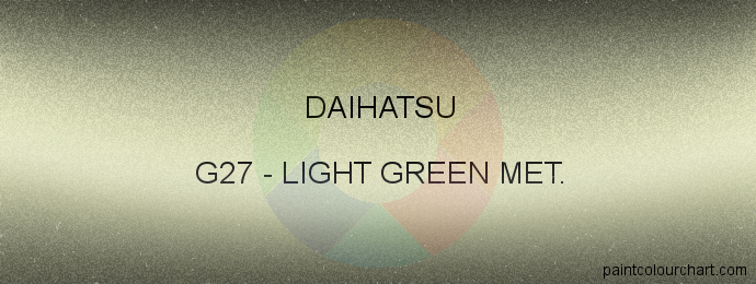 Daihatsu paint G27 Light Green Met.