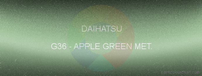 Daihatsu paint G36 Apple Green Met.