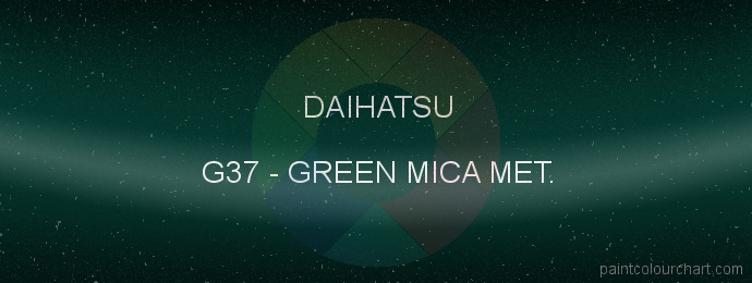 Daihatsu paint G37 Green Mica Met.