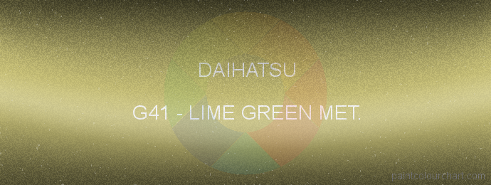 Daihatsu paint G41 Lime Green Met.