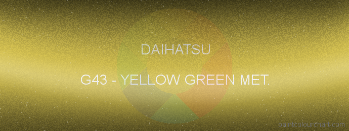 Daihatsu paint G43 Yellow Green Met.
