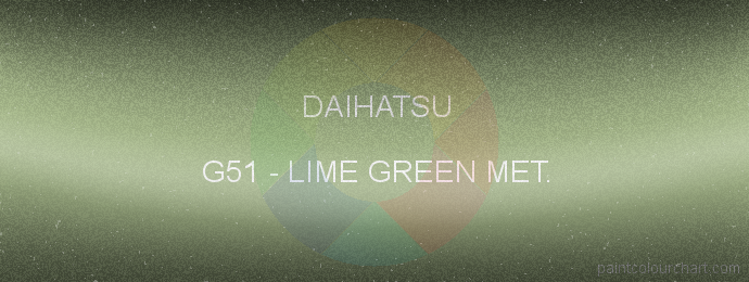 Daihatsu paint G51 Lime Green Met.